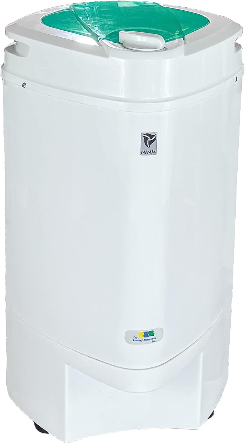 The Laundry Alternative Ninja Spin Dryer - Portable for Clothes, 3200 RPM With High Tech Suspension System - for Apartments, RV Travel - Emerald