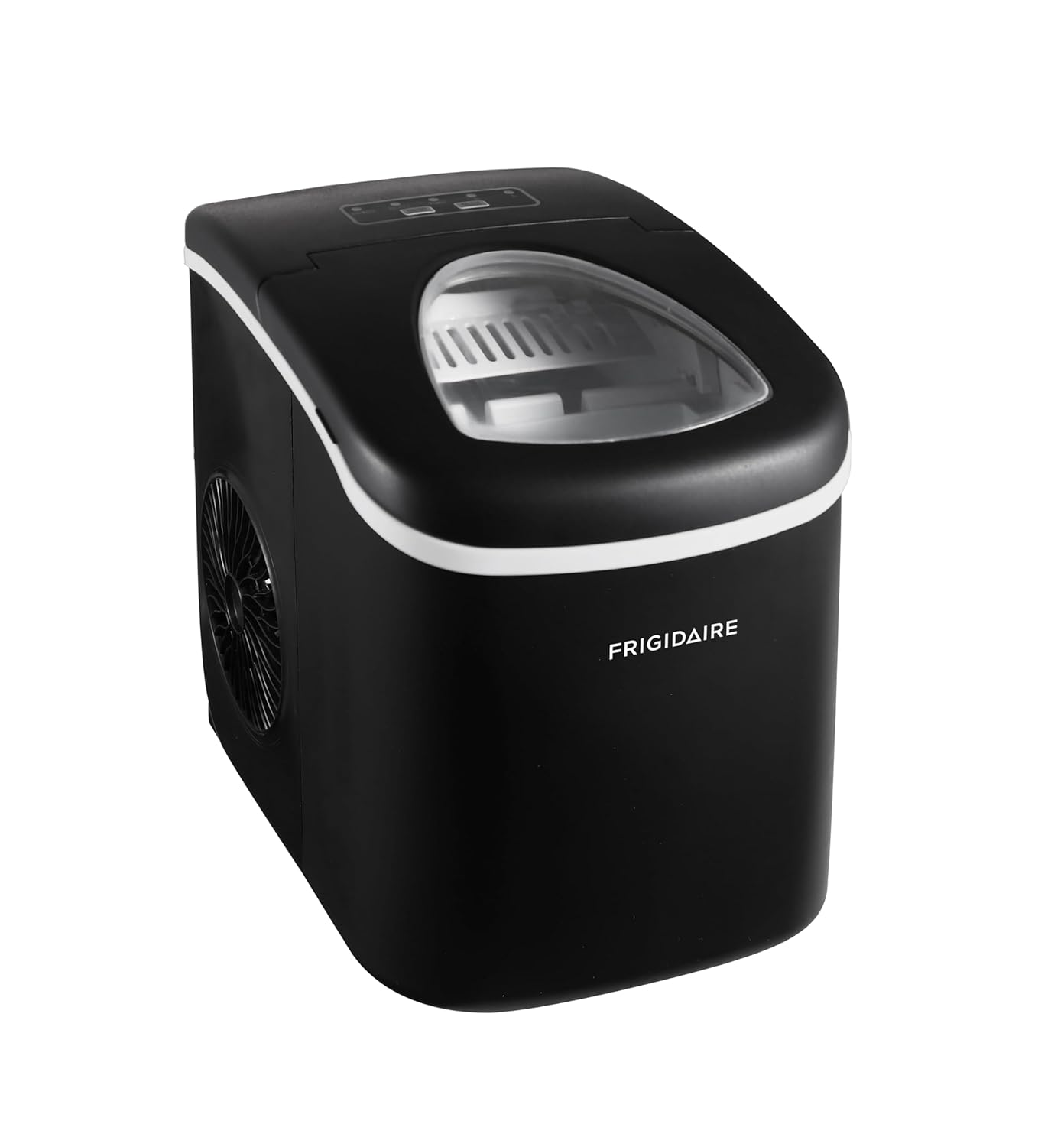 FRIGIDAIRE EFIC101-BLACK Ice Maker Machine for Countertop, 26 lbs, Adjustable Ice Cube Size, Portable Ice Cube Maker for Home/Kitchen/Office/Bar- Black
