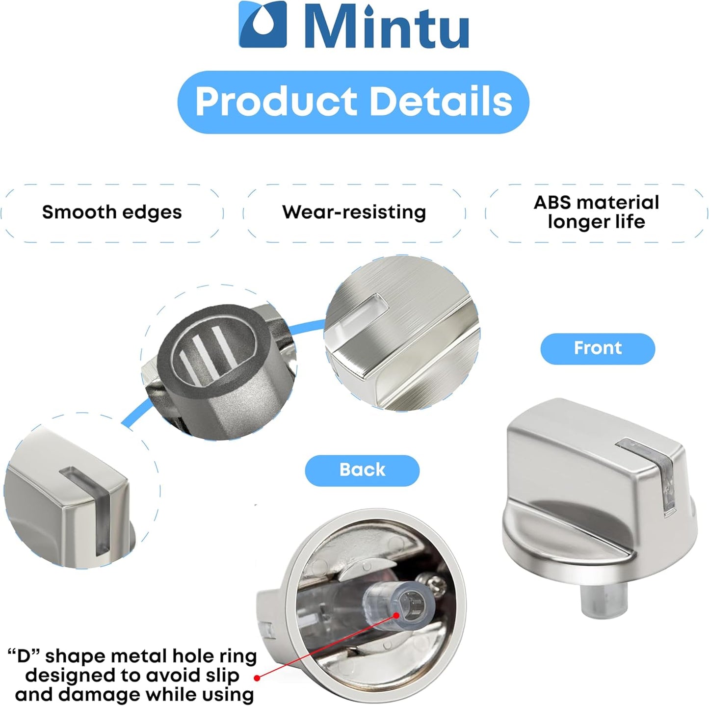 Mintu AEZ73293801 Gas Cooktop Knob Assembly Replacement for LG LCG3011ST LCG3091ST LCG3611ST LCG3691ST HG7522JR HG7522KR HG9522JR HG9522KR Cooktop