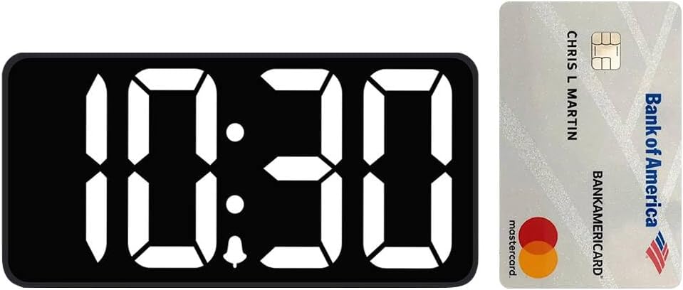 DreamSky Small Digital Alarm Clock for Bederoom, Large Big Numbers Display with Brightness Dimmer, Electric Bedside Desk Clock with USB Charging Port, Adjustable Alarm Volume, 12/24H, Snooze