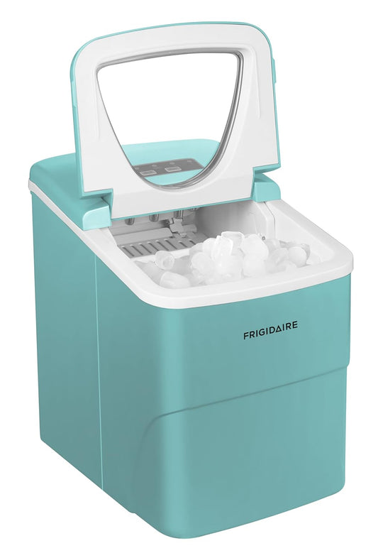 Frigidaire EFIC108-Blue Compact Ice Maker, Counter-top Portable, 26 lb per Day, Blue