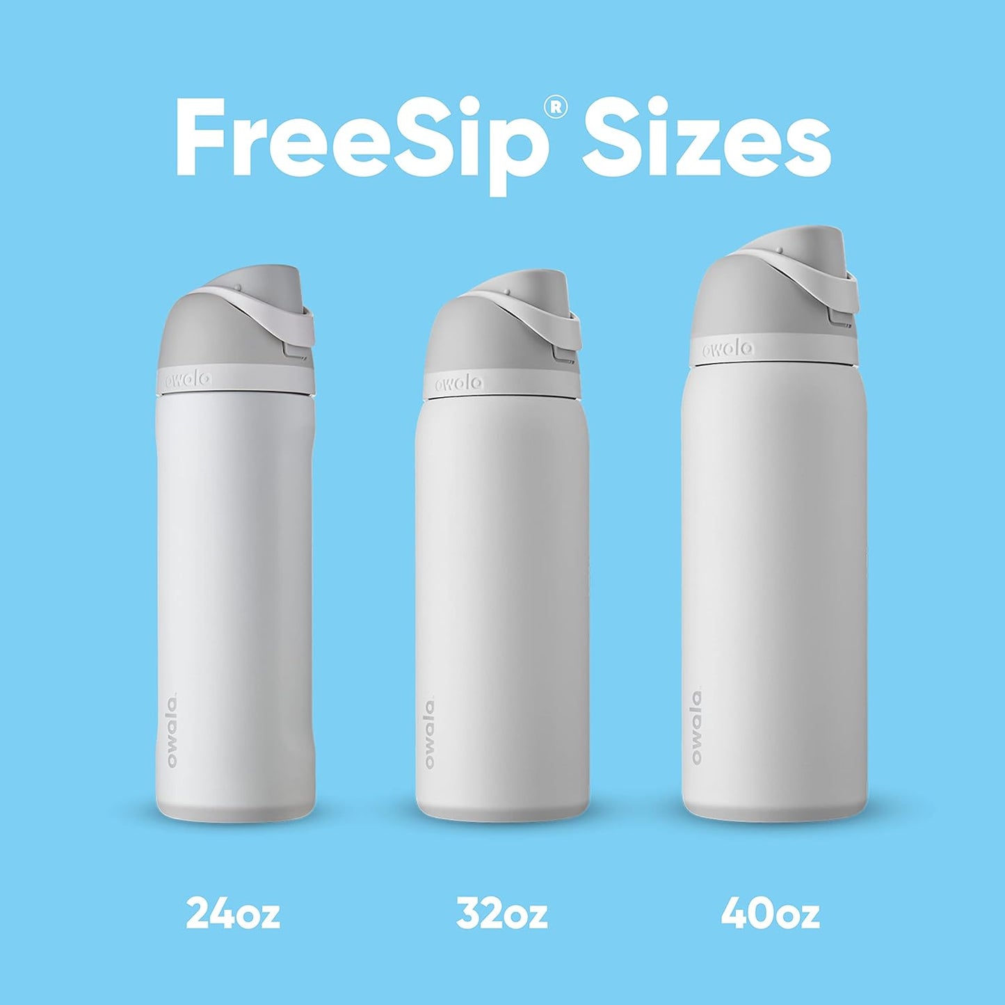 Owala FreeSip Insulated Stainless Steel Water Bottle with Straw for Sports, Travel, and School BPA-Free Sports Water Bottle, 24 oz, Denim