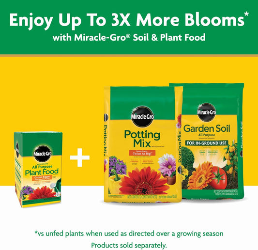 Miracle-Gro Water Soluble All Purpose Plant Food, Fertilizer for Indoor or Outdoor Flowers, Vegetables or Trees, 3 lbs.