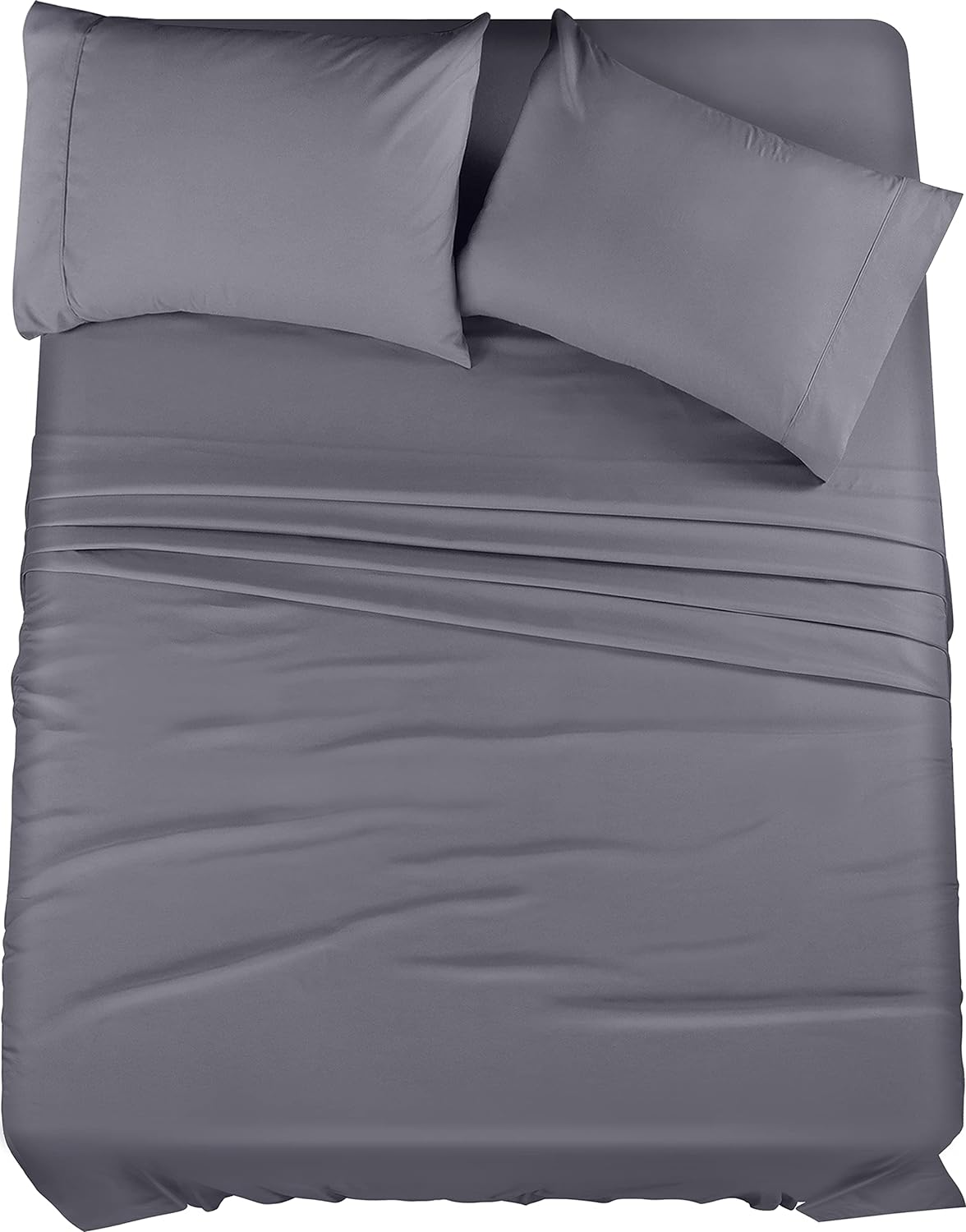 Utopia Bedding Queen Bed Sheets Set - 4 Piece Bedding - Brushed Microfiber 100% Polyester - Shrinkage and Fade Resistant - Easy Care (Queen, Grey)