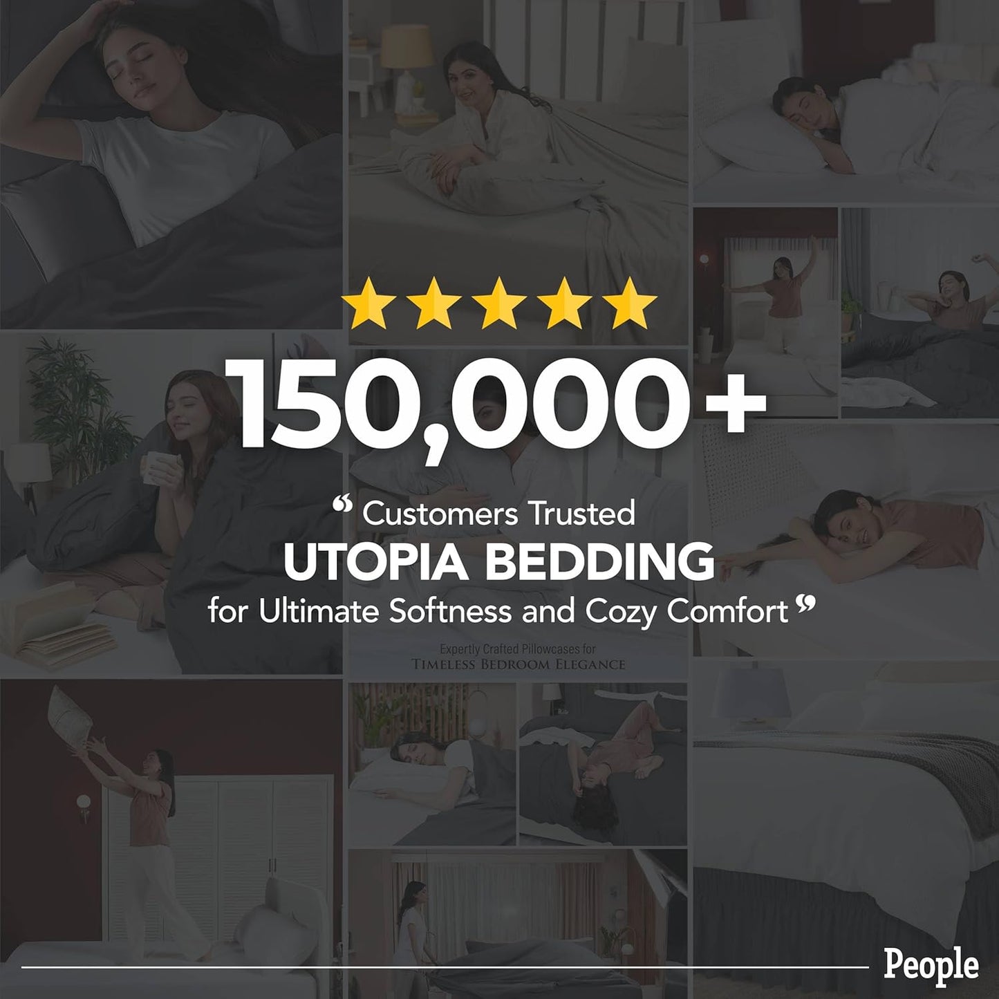 Utopia Bedding Queen Bed Sheets Set - 4 Piece Bedding - Brushed Microfiber 100% Polyester - Shrinkage and Fade Resistant - Easy Care (Queen, Grey)