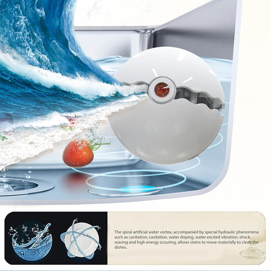 Compact Dishwasher, Mini Ultrasonic Turbine Washing Machine, Portable Washer with with Suction Cups for Home Travel College Room RV Apartment Use (Blue)