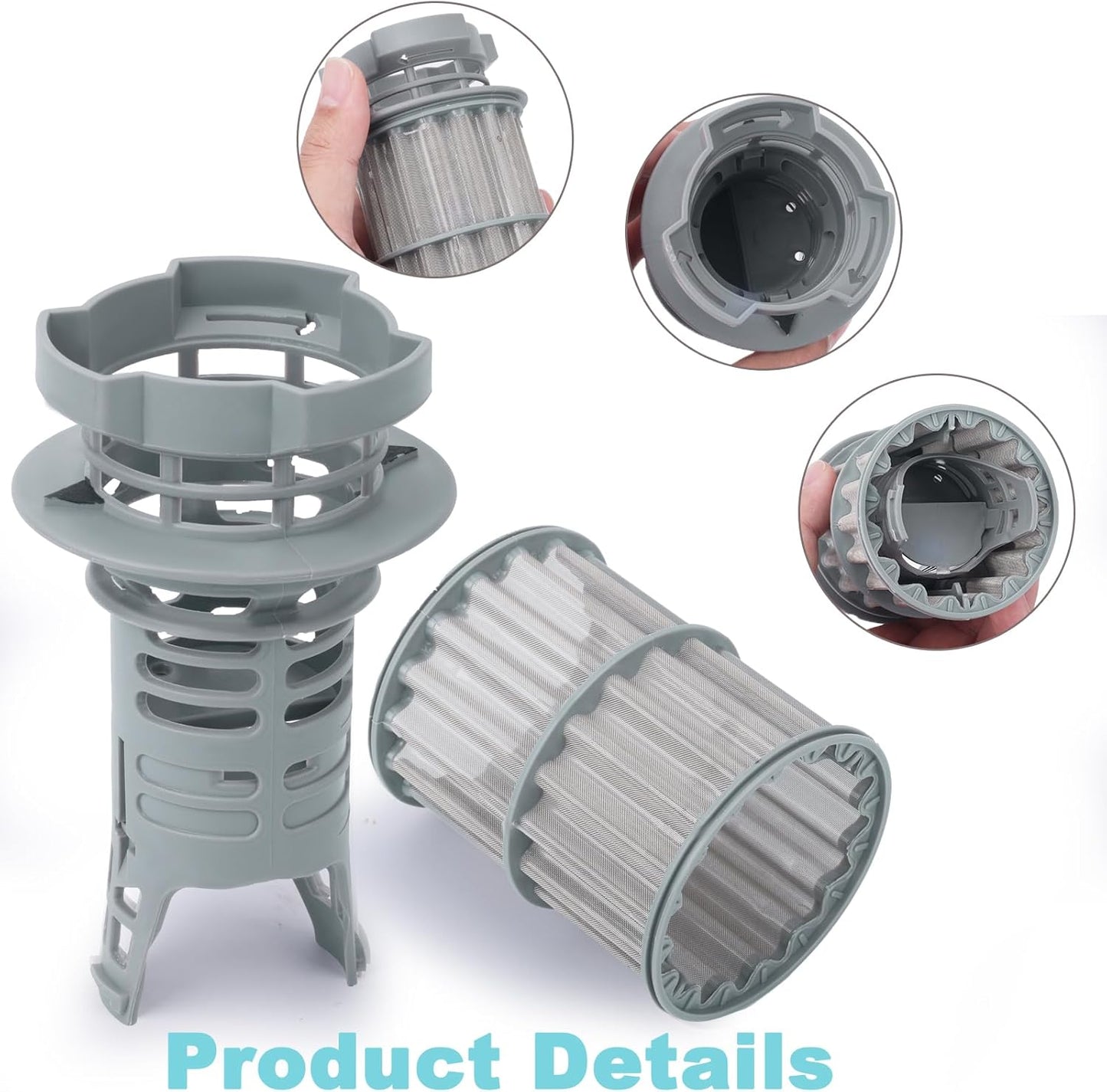 Dishwasher Filter, 645038 Micro Filter Replacement Parts Compatible with Bosch Dishwasher, Replaces AP4339631 00651097 1560725 EA3479708 PS3479708