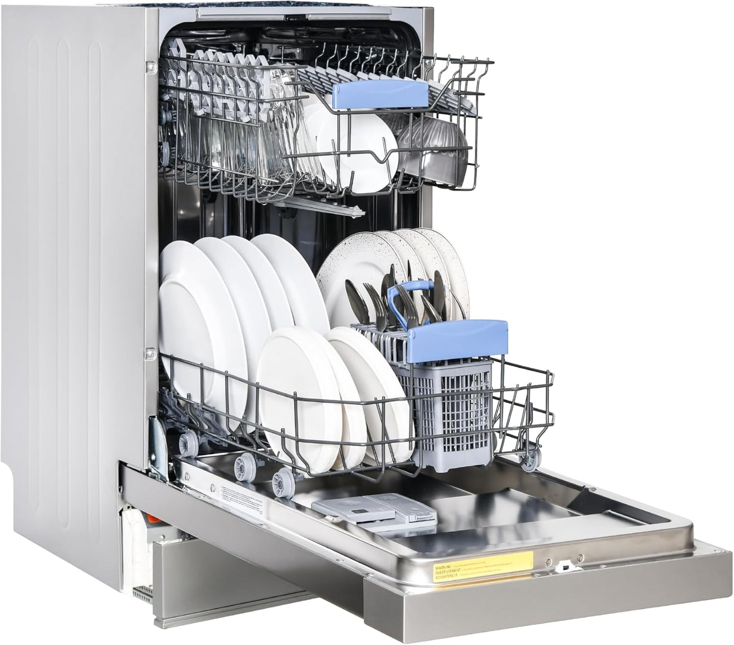 Equator 18 in Dishwasher 10 place+Wine Rack 3.4g QUIET 51 dB 110V E-Star ADA in Silver