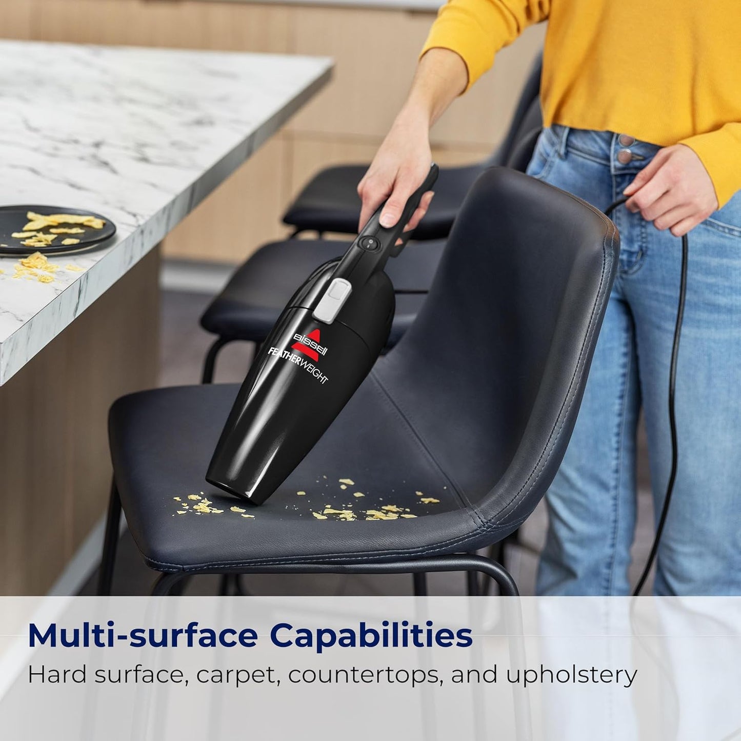 Bissell Featherweight Stick Lightweight Bagless Vacuum with Crevice Tool, 2033M, Black