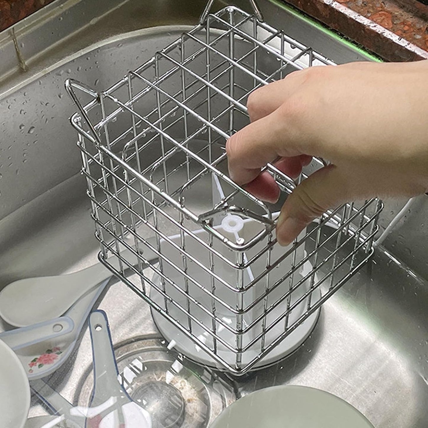 gernie Mini Sink Dishwasher, 3 Levels High Efficiency Portable Dishwasher Fruit Vegetable Washing Machine IP67 Waterproof Countertop Dishwasher for Home Kitchen Dorm Apartment RV