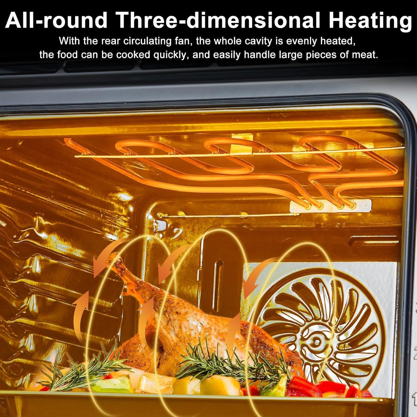 24 Inch Single Wall Oven, 2.5 Cu.ft Built-in Electric Wall Oven with 8 Cooking Functions in Stainless Steel, Mechanical Knob Control