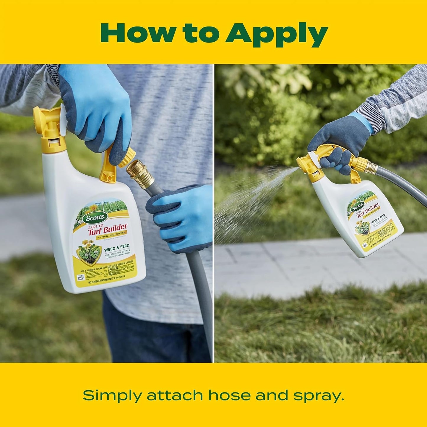 Scotts Liquid Turf Builder with Plus 2 Weed Control, Liquid Weed Killer and Fertilizer, 32 fl. oz.