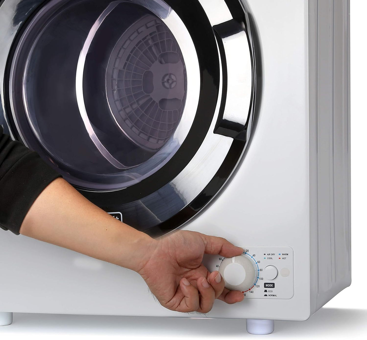 BLACK+DECKER BCED26 Compact Dryer for Standard Wall Outlet, Small, 5 Modes, Load Volume 8.8 lbs., White